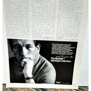 1971 Speidel Watchband Johnny Unitas Original Print Ad Vintage